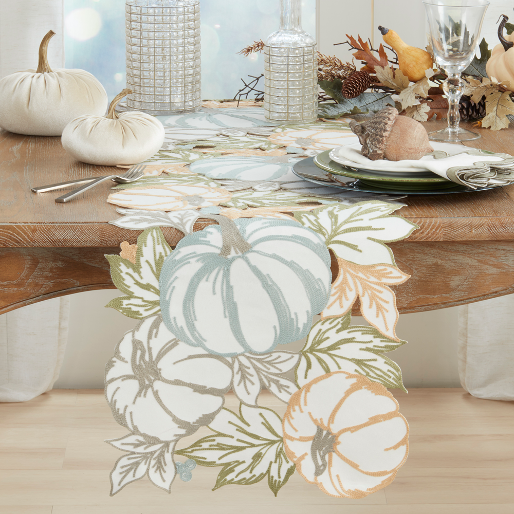Pumpkins Cutwork Table Runner