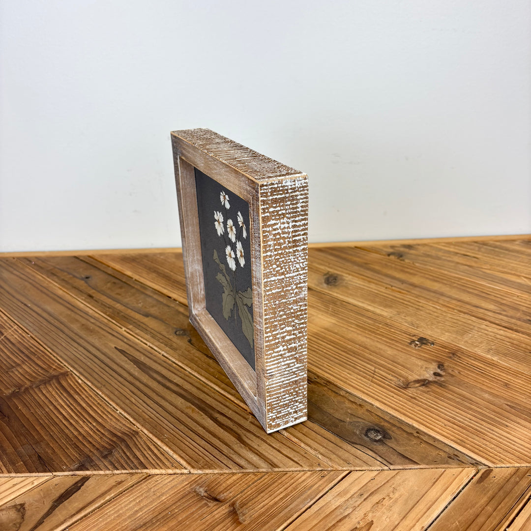 Sunflower/Daisy Reversible Wood Frame Sign