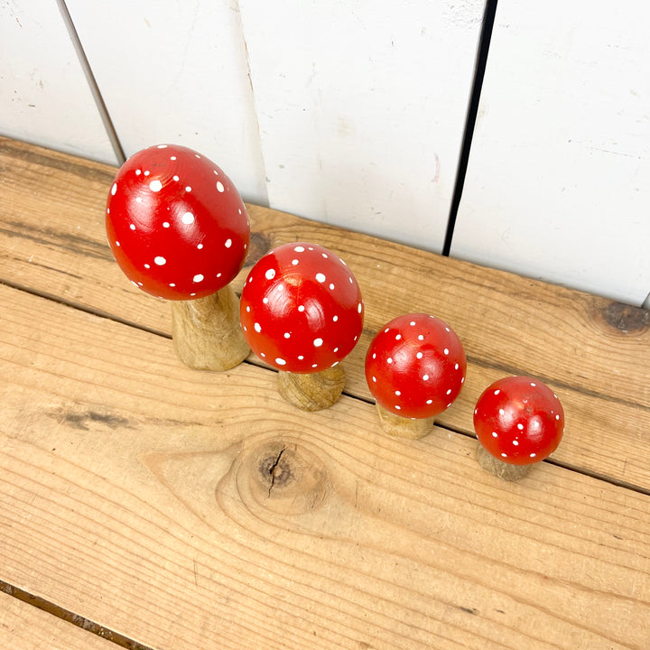 Red and White Polka Dot Mushrooms