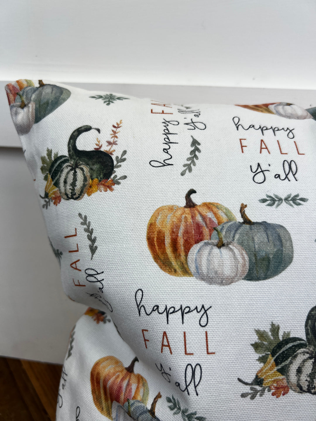 Happy Fall Y’all Truck reversible Square Pillow