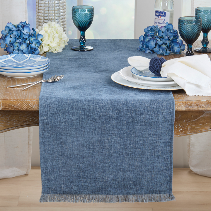Fringe Edge Table Runner, 6 colors to choose from