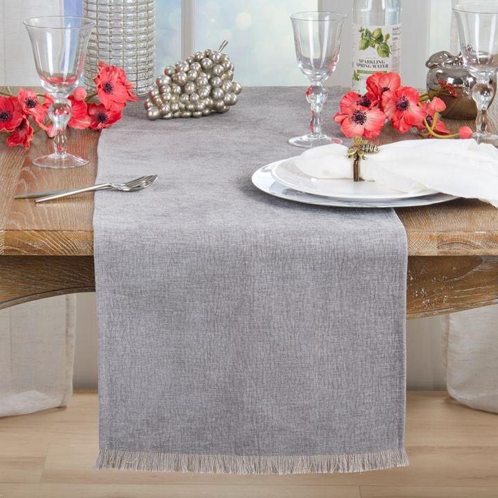 Fringe Edge Table Runner, 6 colors to choose from