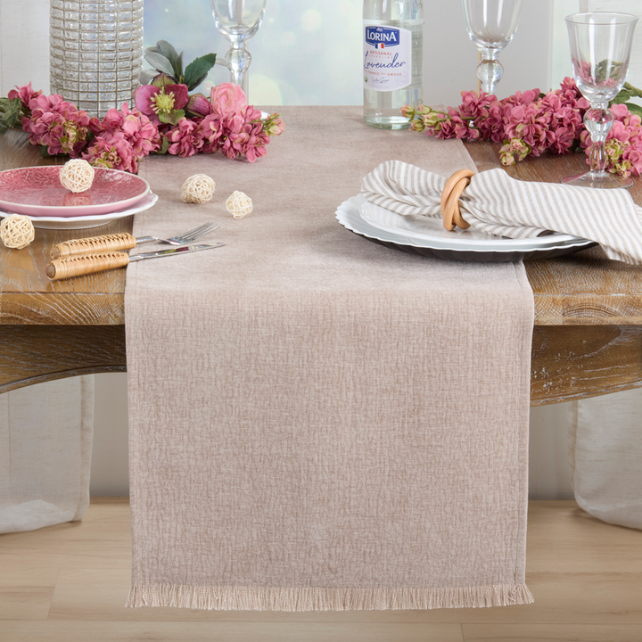 Fringe Edge Table Runner, 6 colors to choose from
