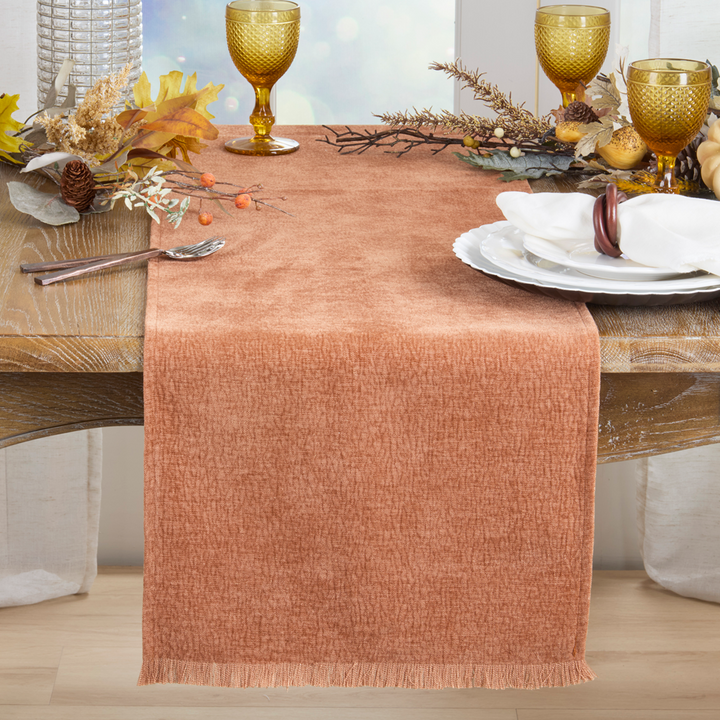 Fringe Edge Table Runner, 6 colors to choose from