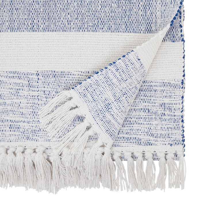Blue & White Striped Table Runner