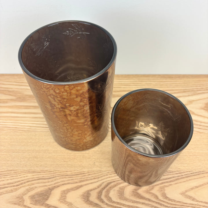 Fall Leaf Glass Candle Holder - 2 Sizes