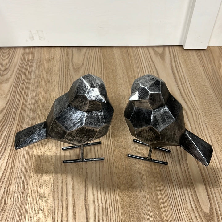 Modern Silver Birds - Set of 2