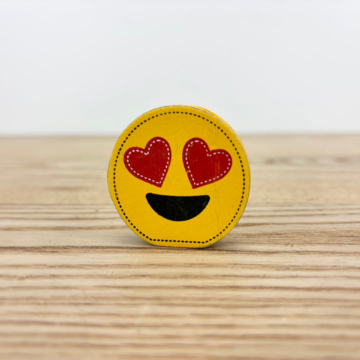 Stylized Symbols and Emojis Decorative Wooden Shapes