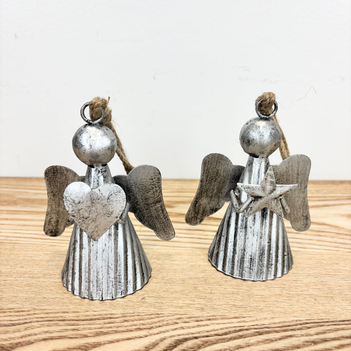 Galvanized Angel Ornament – 2 styles