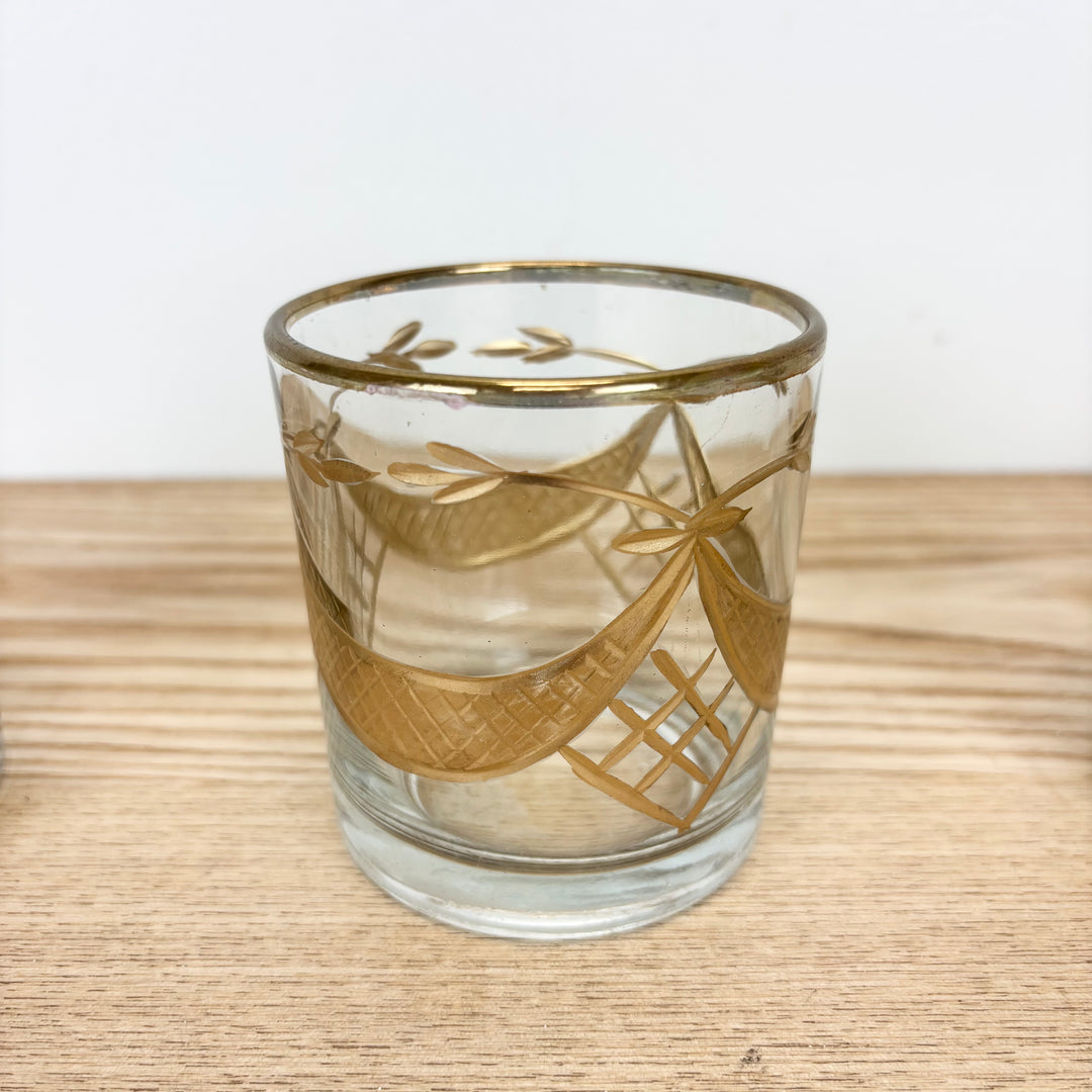 Hand-Painted Etched Glass Tealight/Votive Holder - 4 Styles