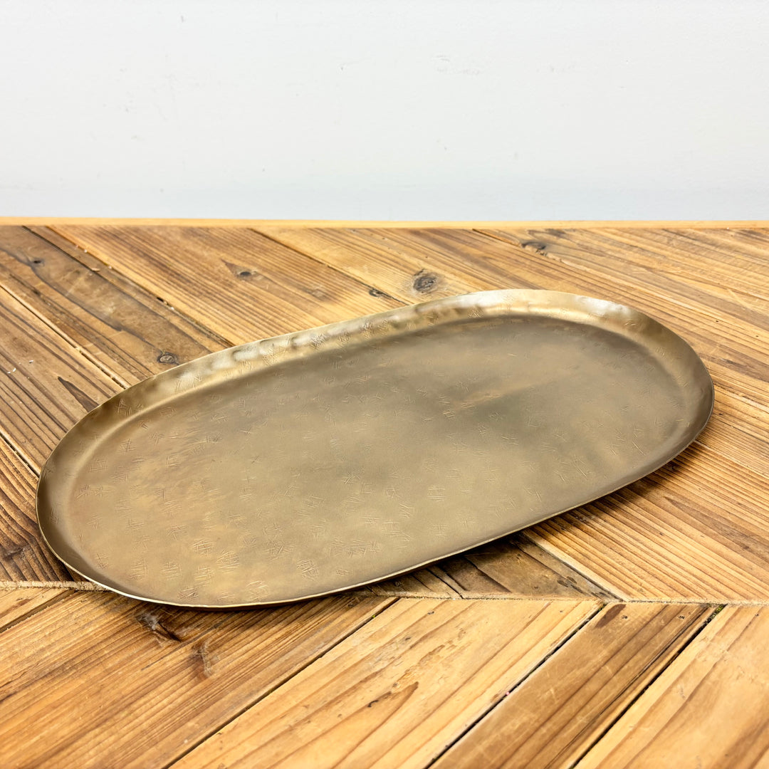 Antiqued Gold Iron Trays - 3 Sizes