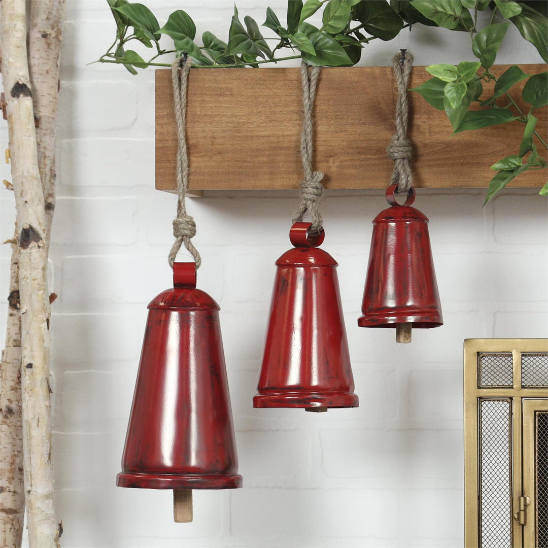 Triangle Shaped Red Bells