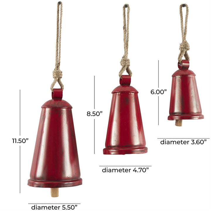 Triangle Shaped Red Bells