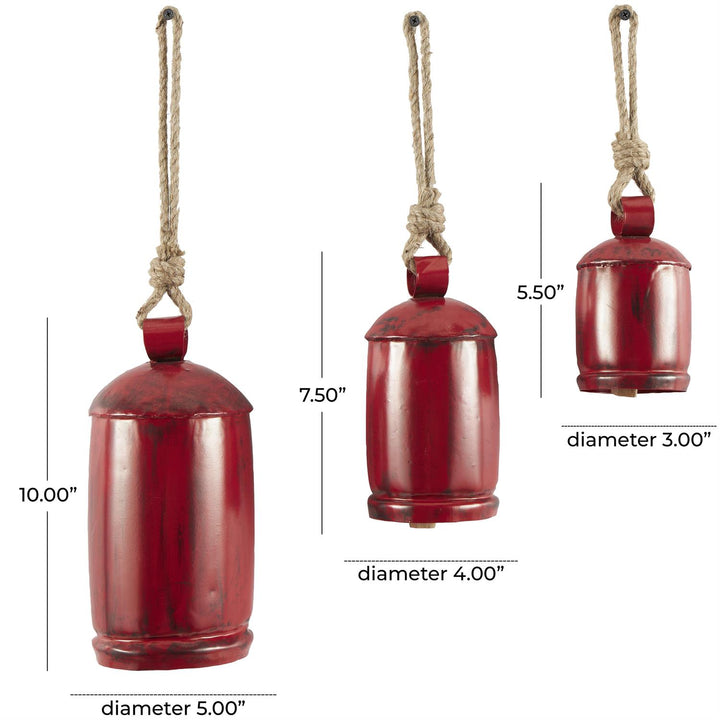 Large Rounded Red Bells