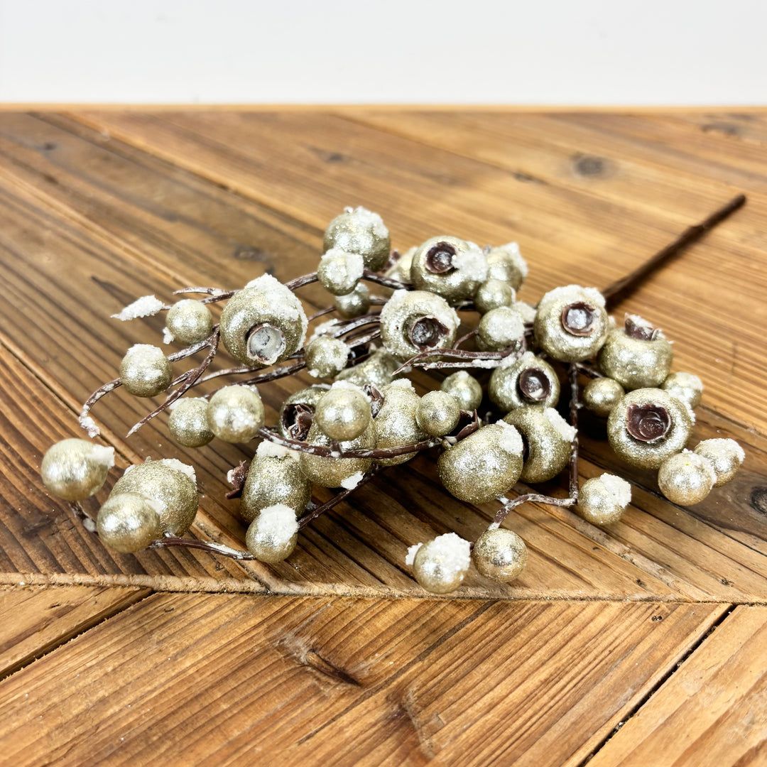 Frosty Metallic Berry Stem - Platinum