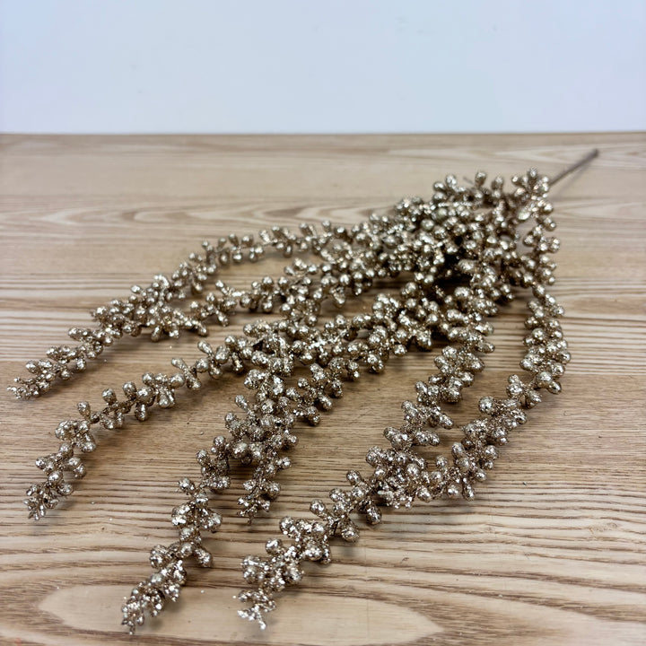 Glittered Gold Hanging Succulent