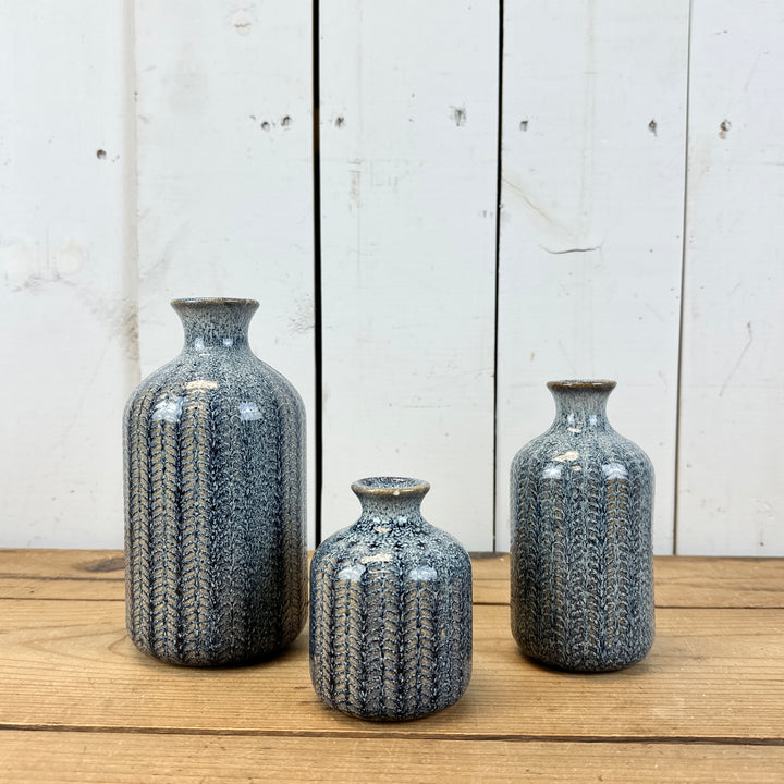 Stoneware Blue Bottle Vases