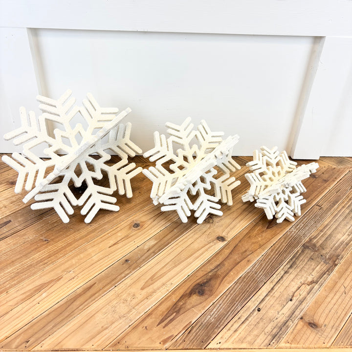 Interlocking Glitter Snowflakes - 3 Sizes