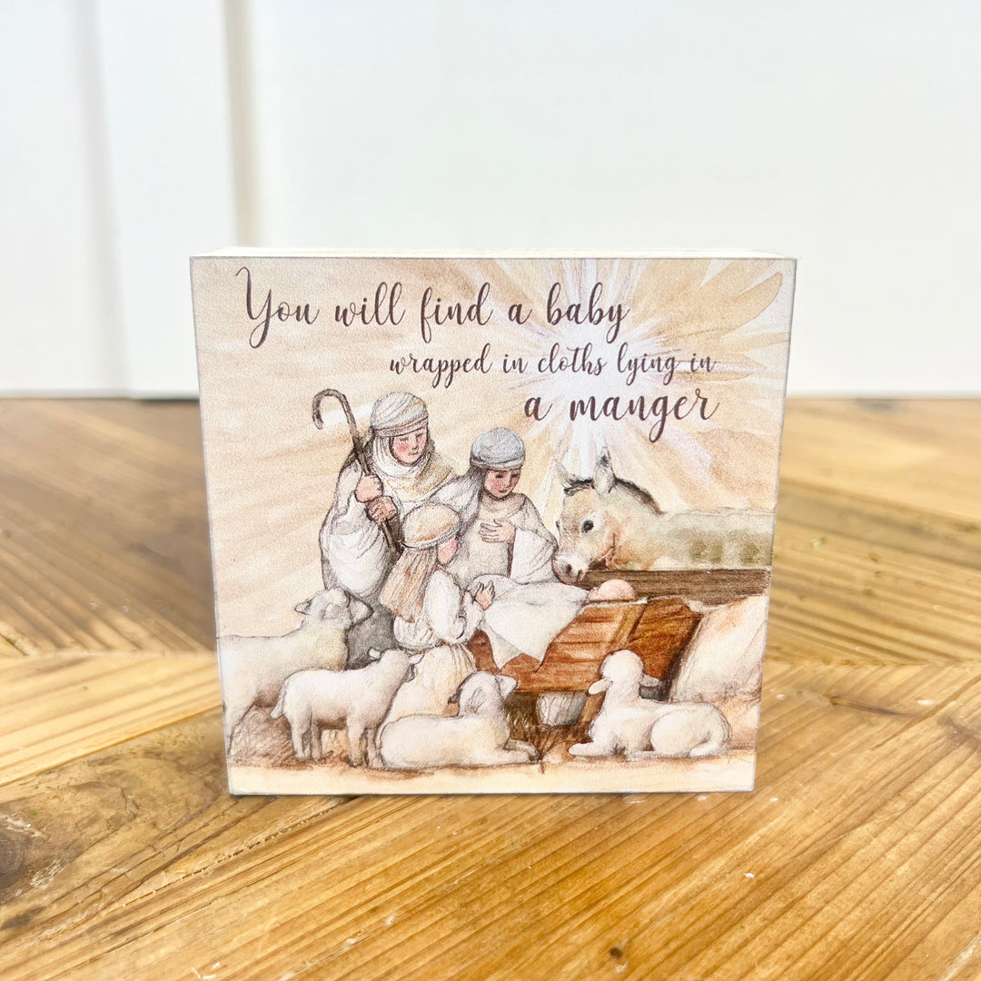 Nativity Block Signs - 4 Styles