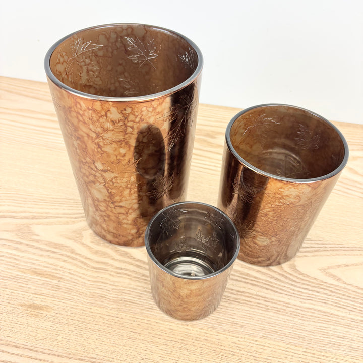 Fall Leaf Glass Candle Holder - 3 Sizes