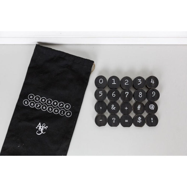 Typewriter Key Numbers & Symbols, Bag of 30