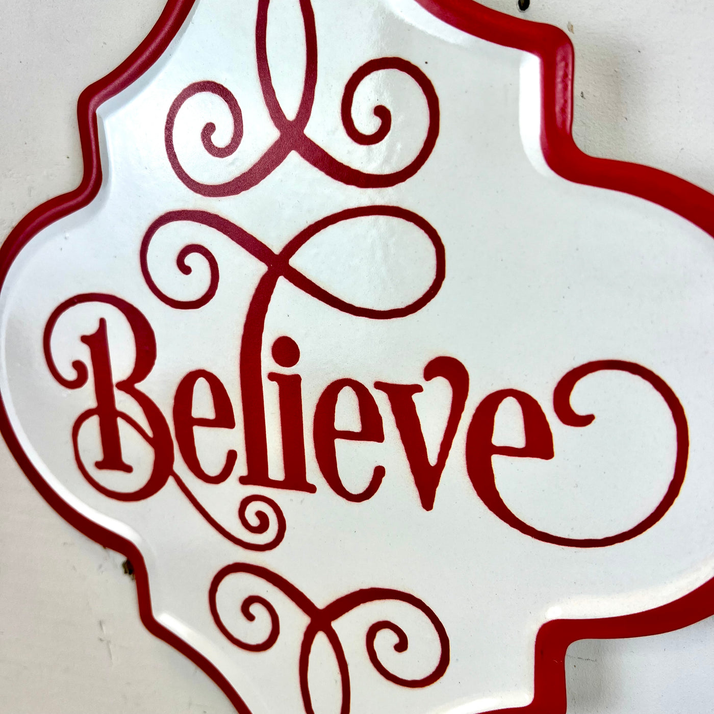 Merry Christmas, Believe, Noel Metal Ornament