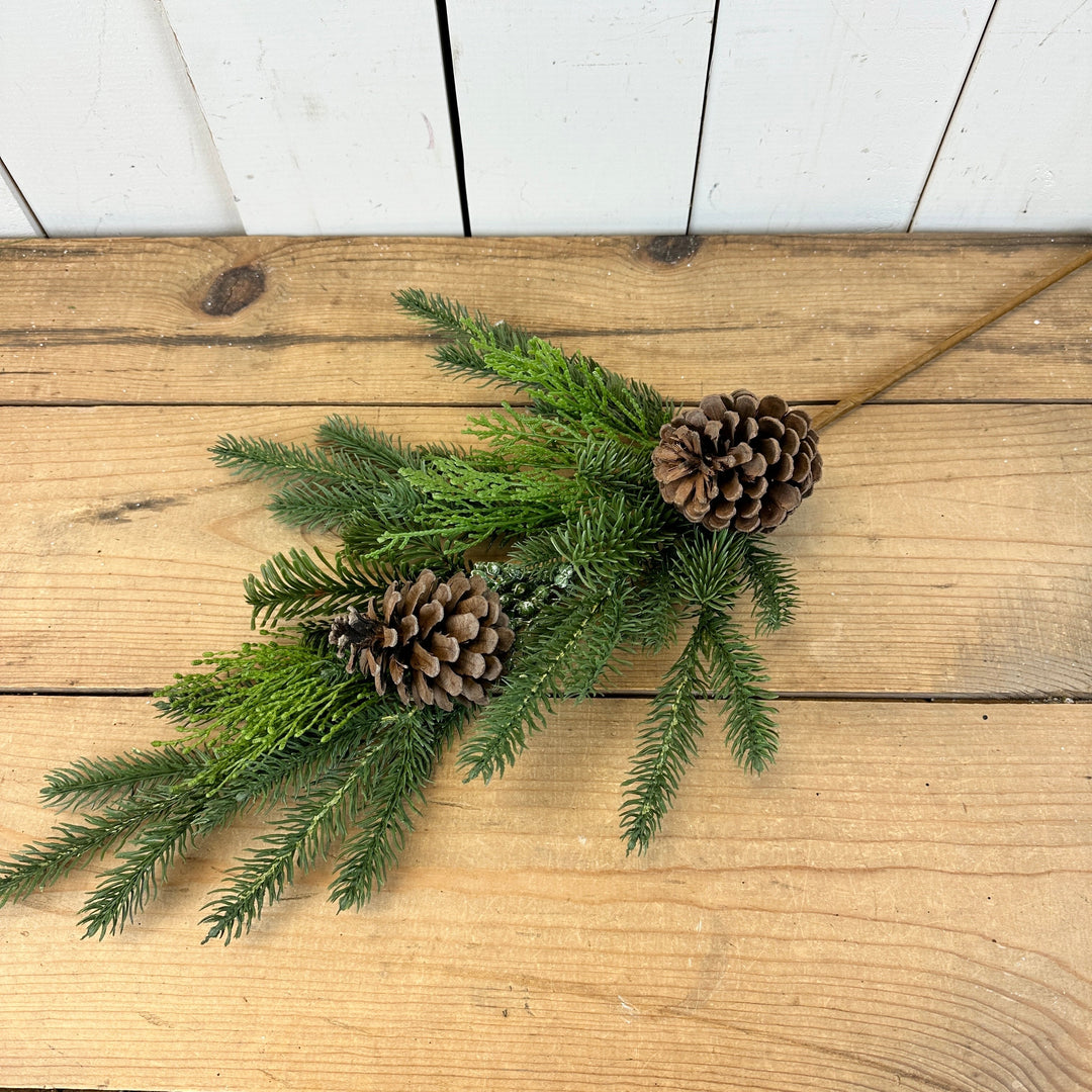 Mixed Pine with Pinecone Accent Collection