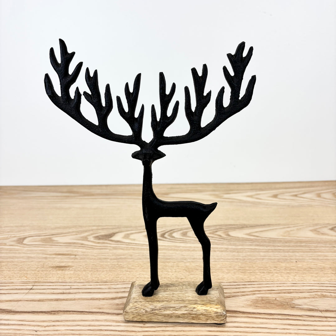 Cast Aluminum Deer on Base - 2 Sizes