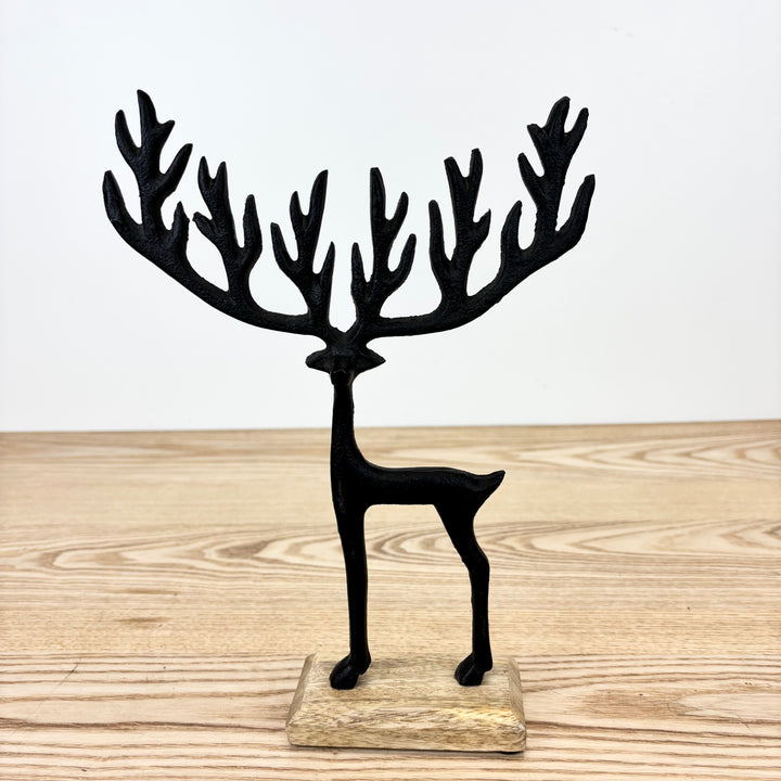 Cast Aluminum Deer on Base - 2 Sizes