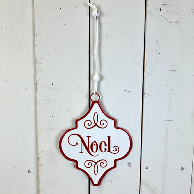 Merry Christmas, Believe, Noel Metal Ornament
