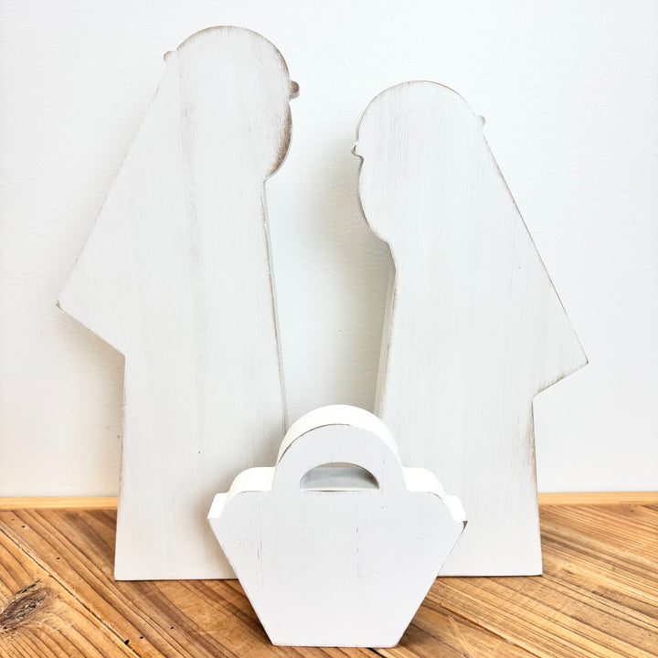 3 Piece Wooden Nativity Scene