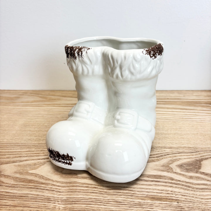Ceramic Holiday Santa Boots - 3 Colors