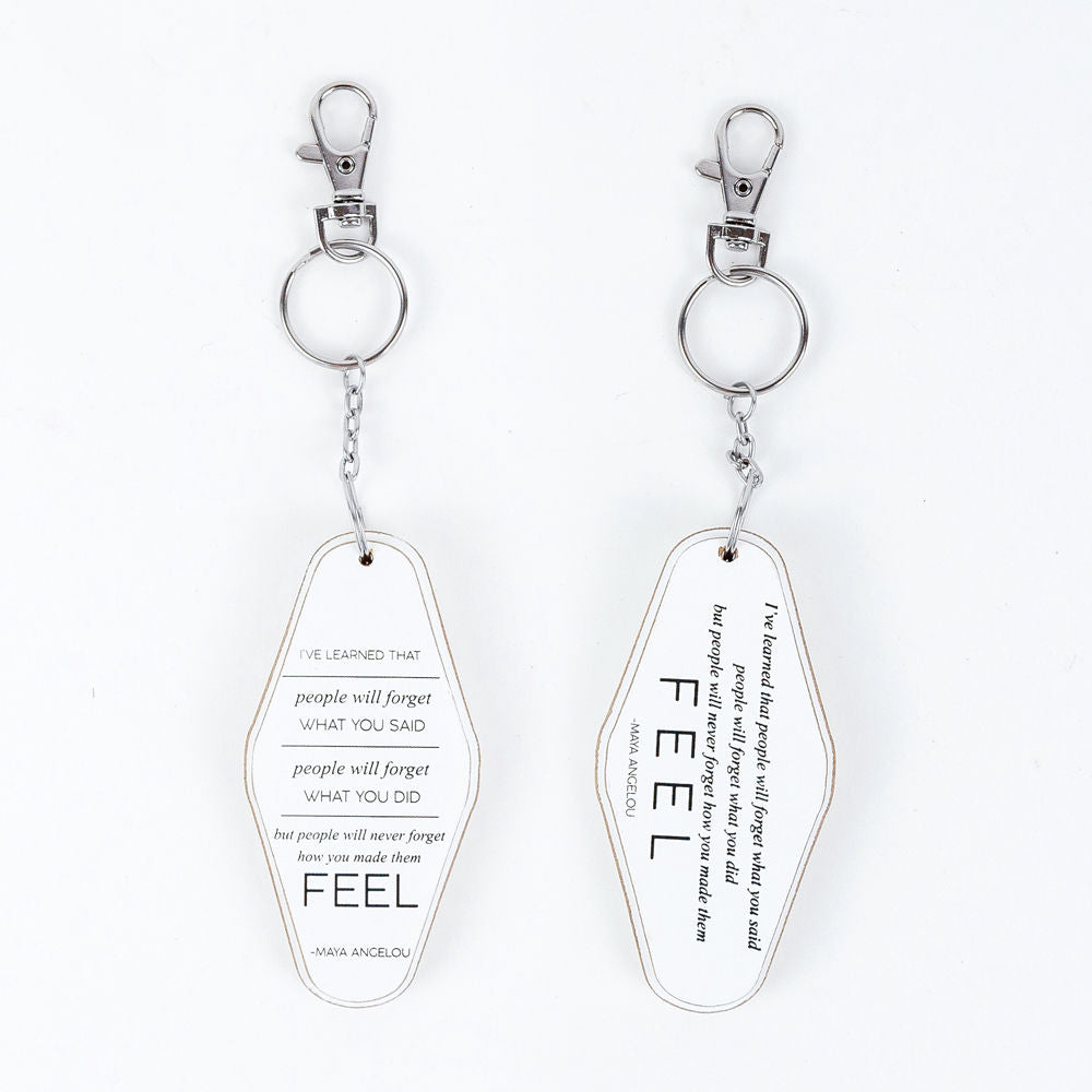 Inspiring Messages Reversible Wood Keychain, 10 styles