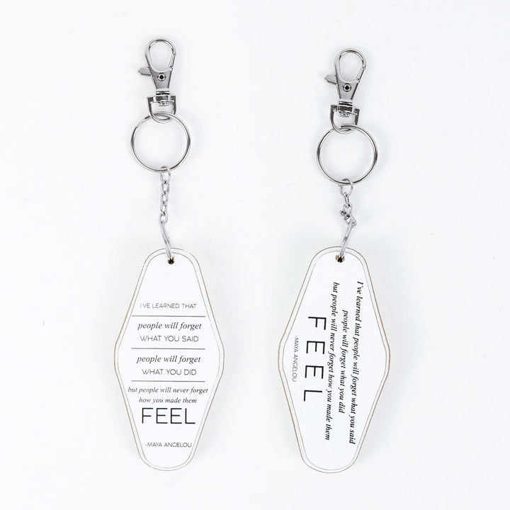 Inspiring Messages Reversible Wood Keychain, 10 styles