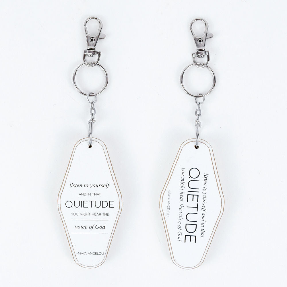 Inspiring Messages Reversible Wood Keychain - Listen to yourself