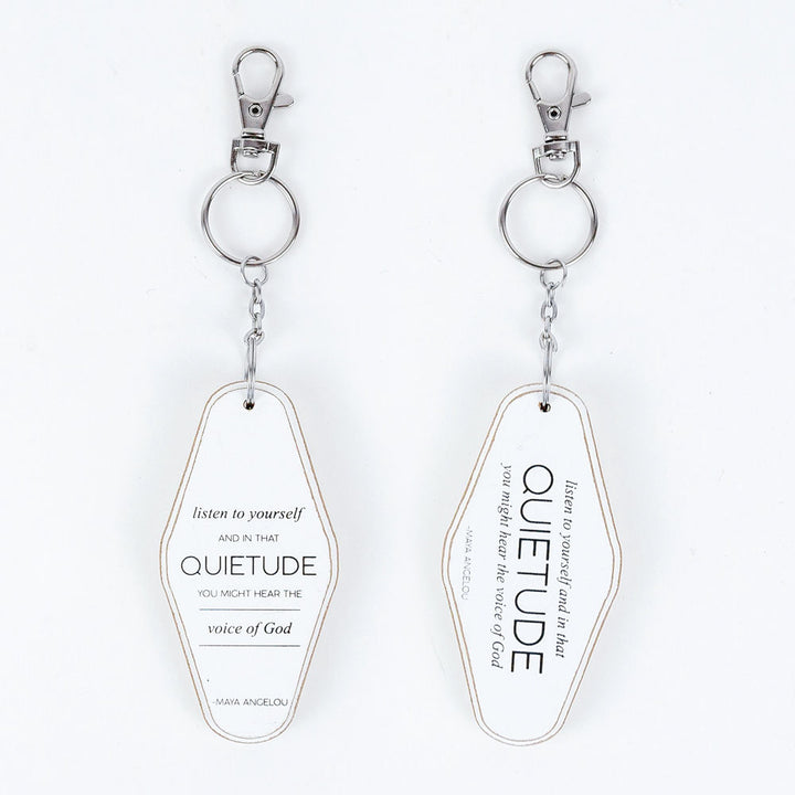 Inspiring Messages Reversible Wood Keychain - Listen to yourself