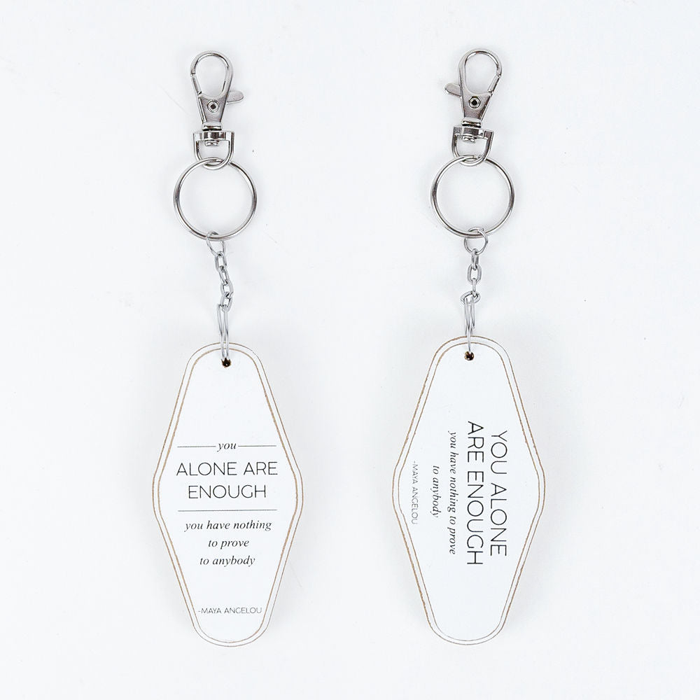 Inspiring Messages Reversible Wood Keychain - You are enough