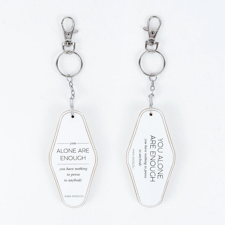 Inspiring Messages Reversible Wood Keychain - You are enough