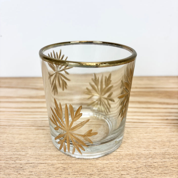 Hand-Painted Etched Glass Tealight/Votive Holder - 4 Styles