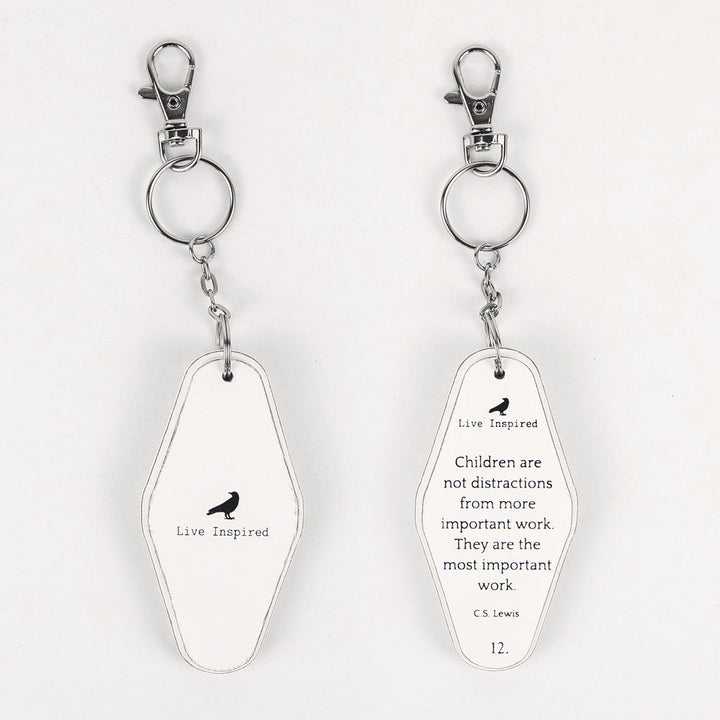 Inspiring Messages Wood Keychain - Children are important