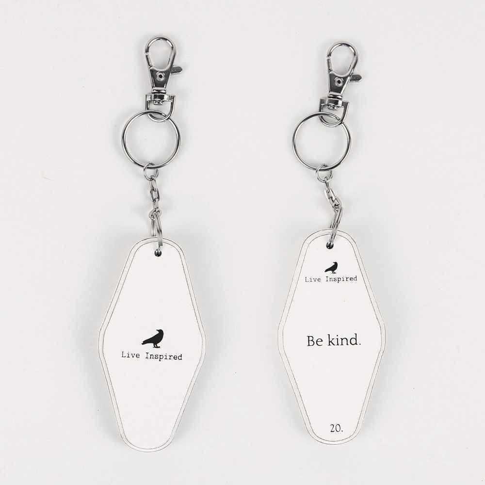 Inspiring Messages Wood Keychain - Be kind