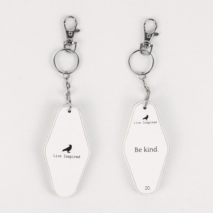Inspiring Messages Wood Keychain - Be kind