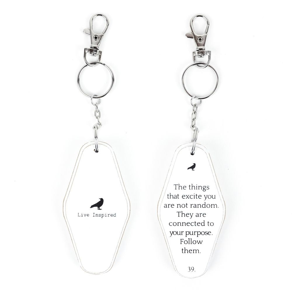Inspiring Messages Wood Keychain - Things that excite you
