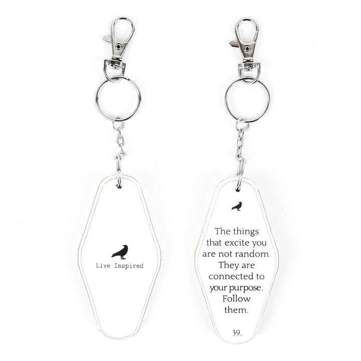 Inspiring Messages Wood Keychain - Things that excite you