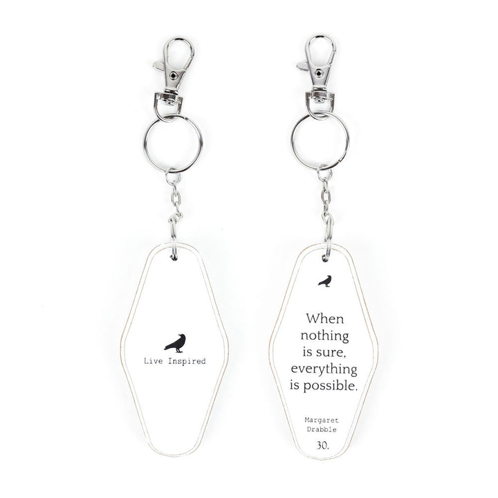 Inspiring Messages Wood Keychain - Everything is possible