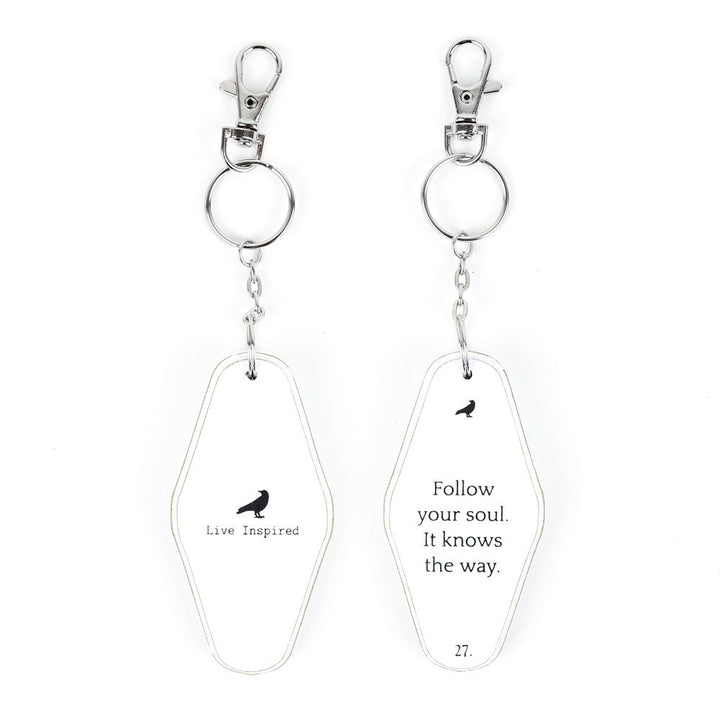 Inspiring Messages Wood Keychain - Follow your soul