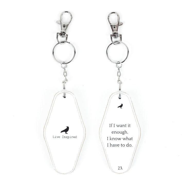 Inspiring Messages Wood Keychain - If I want it enough