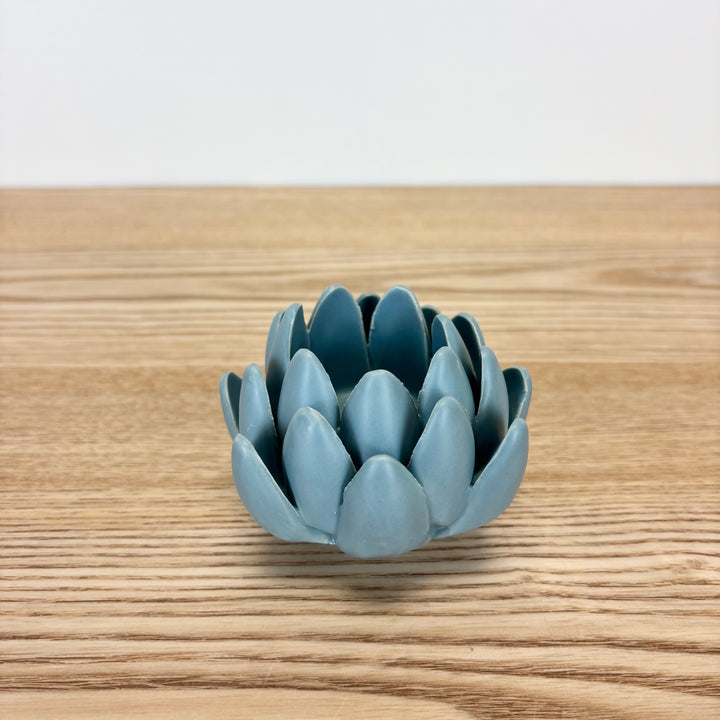 Sky Blue Artichoke Tealight Candle Holder