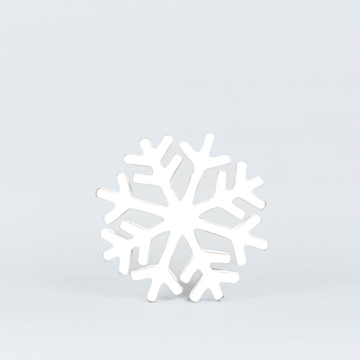 White Wood Snowflake, 2 sizes