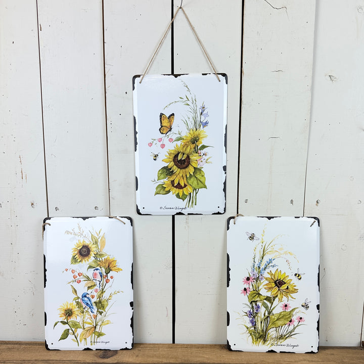 Hanging Metal Sunflower Prints